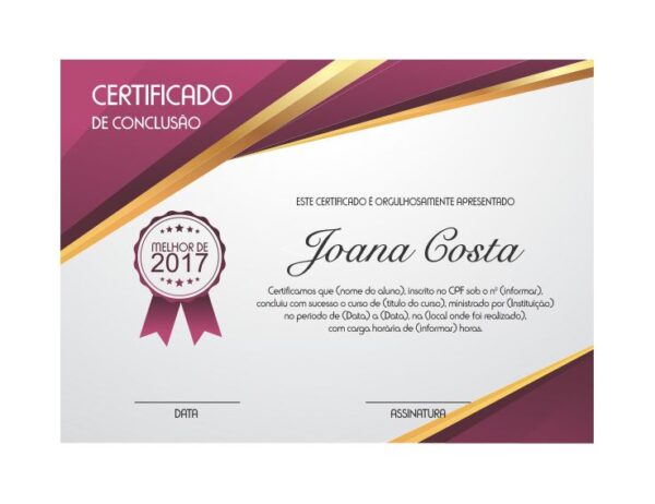 Certificado em Belém